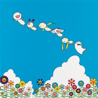 TAKASHI MURAKAMI Two color offset lithographs.